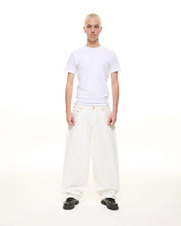 DENIM BAGGY JEANS - WHITE