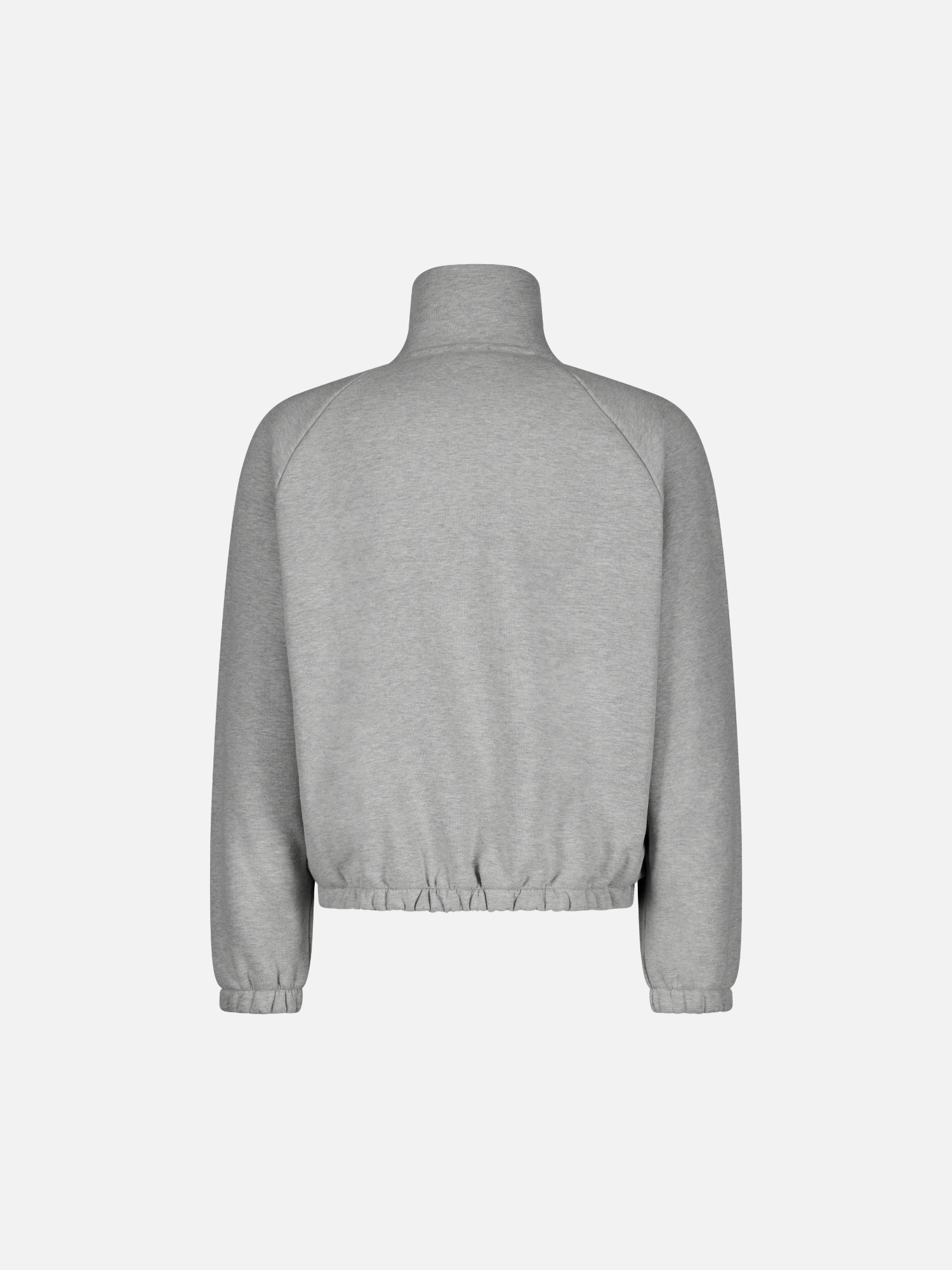Grey Cozy Track Jacket by Sweats EU shown from the back, featuring a comfortable fit and minimalist design.