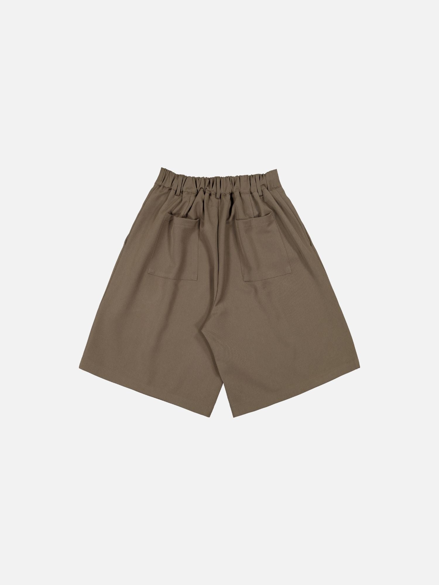 PLEATED SHORT - BROWN - SWEATS EU