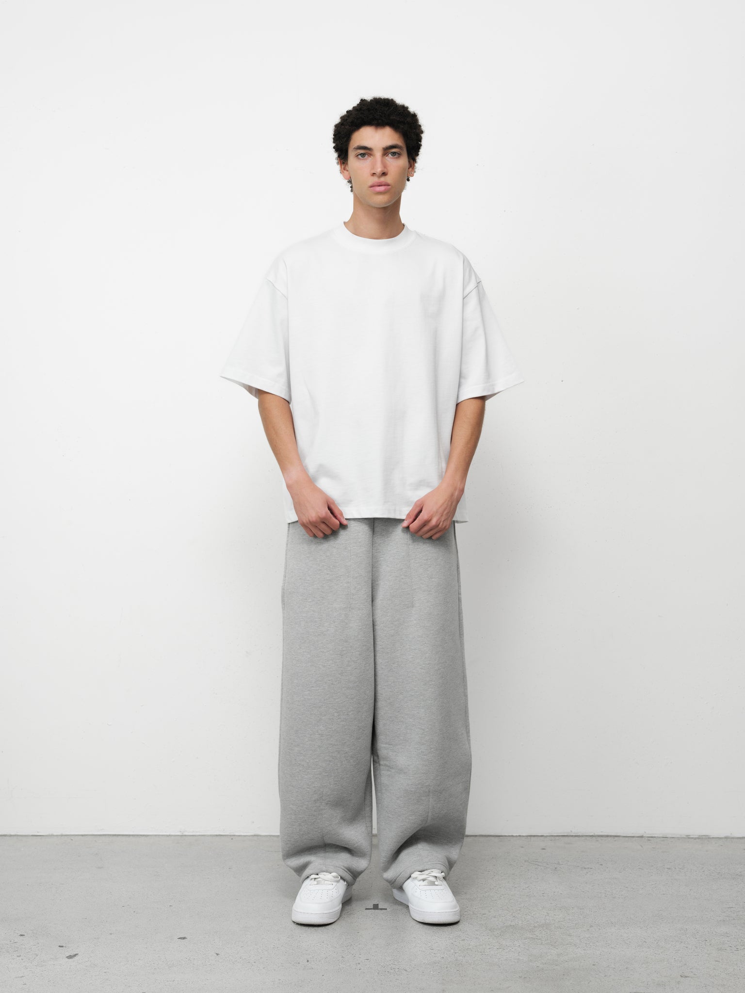Pure white Signature Blank T-shirt by Sweats EU displayed flat on a white background.