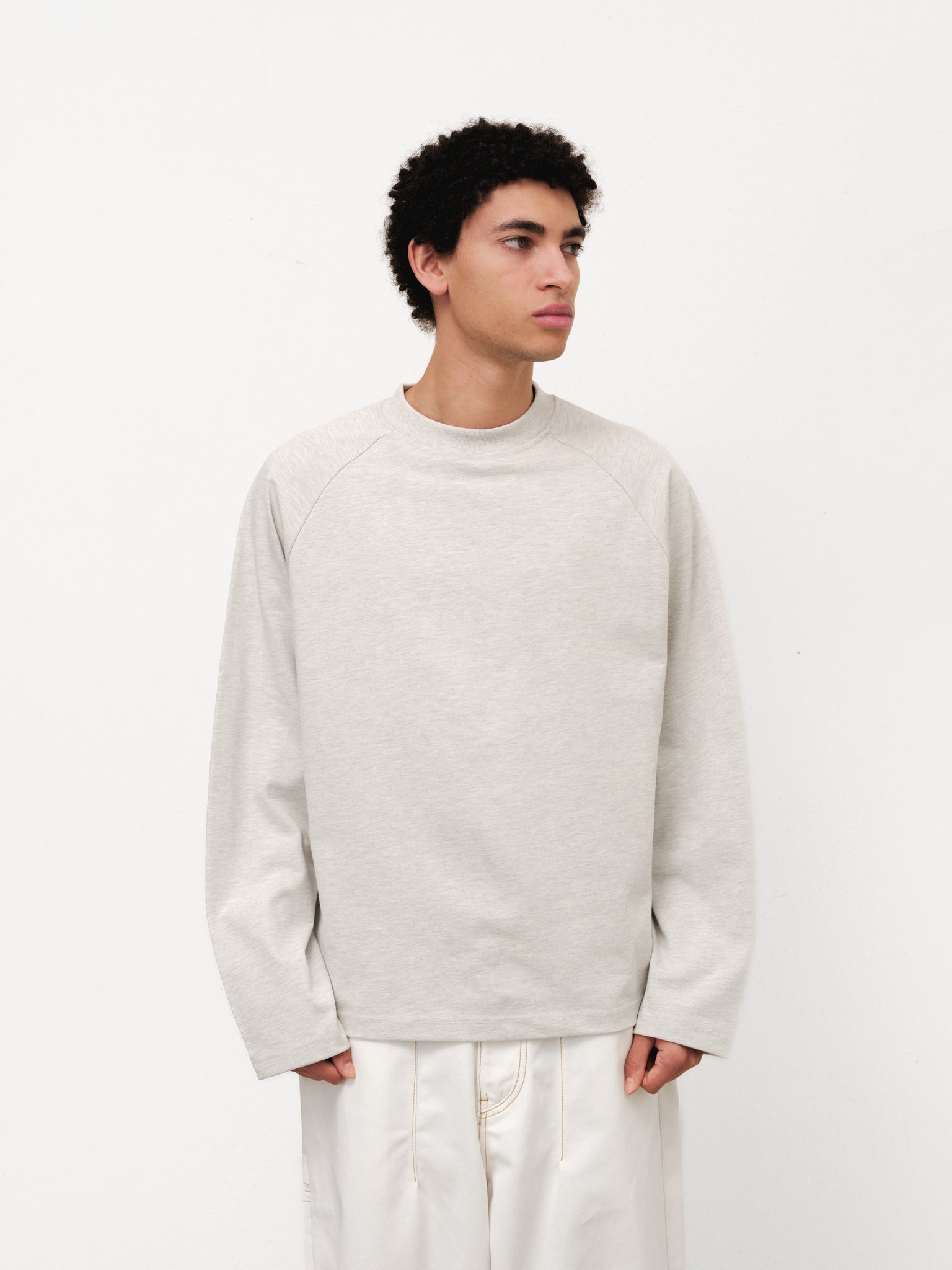 Long sleeve T-shirt by SWEATS EU in Arctyc color, displayed on a mannequin with a plain background.